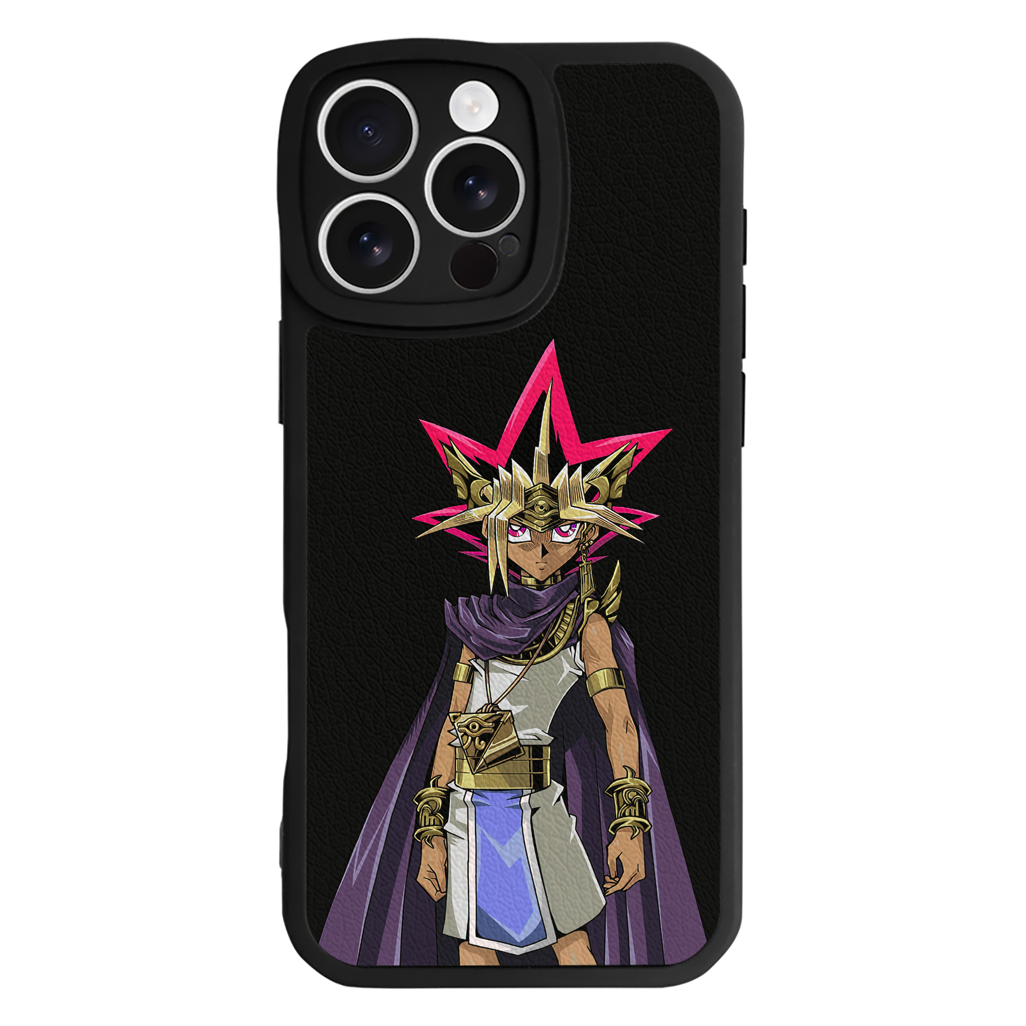 （画像用） 遊☆戯☆王 Yu-Gi-Oh! 【iPhone 16シリーズ対応】シリコンスマホケース（レザー調） 材質：シリコン